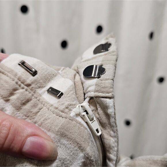 A New Day Target checkered super high rise paperbag linen blend shorts large - Picture 8 of 10